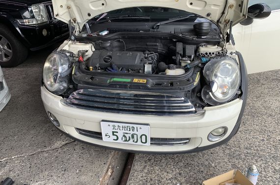 自社　MINI　エアコン修理